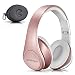 Produktbild Over Ear Kopfhörer, Jpodream Wireless Bluetooth Headset mit Mikrofon Kristall Sound und Integrierter Musiksteuerung Komfortabel für iPhone, Android, PC und andere Bluetooth Geräte - Rose Gold