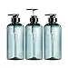Produktbild Leere Shampoo-Flaschen, Seifenspender-Flasche mit Pumpe, nachfüllbar, für Duschgel, Shampoo und Spülung, Blau, Kunststoff, Pumpflasche für Badezimmer, 3 Stück