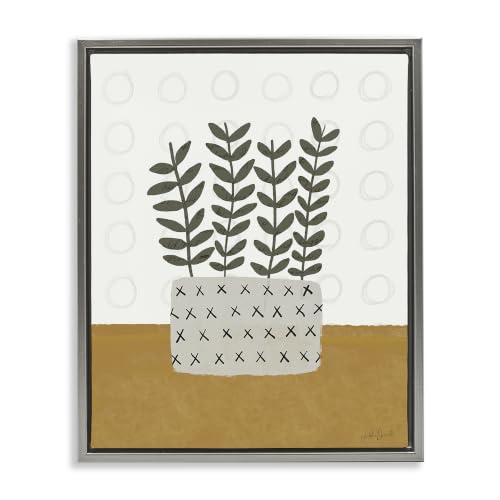 Patterned Leaf Bouquet Botanical, 25 x 31 Inch Canvas in Floater Frame