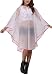 Vcansion Women's Lightweight Packable Poncho Wind Hooded Raincoat Coat