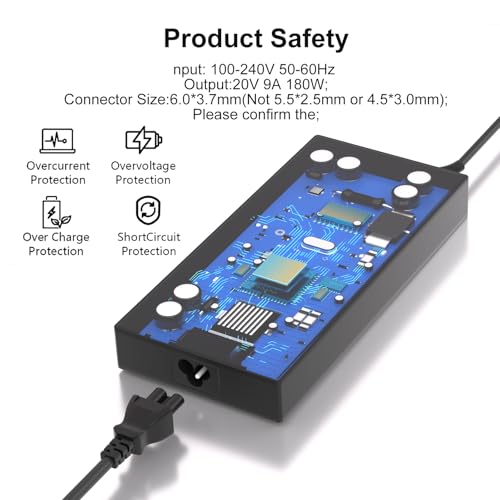 180W AC Power Adapter 6.0 x 3.7mm tip Laptop Charger for ASUS ROG Zephyrus - image 5