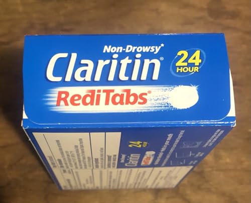 Image of Claritin RediTabs 24 Hour Allergy Medicine, Non-Drowsy Allergy Relief, Loratadine Antihistamine Tablets, 60 Count