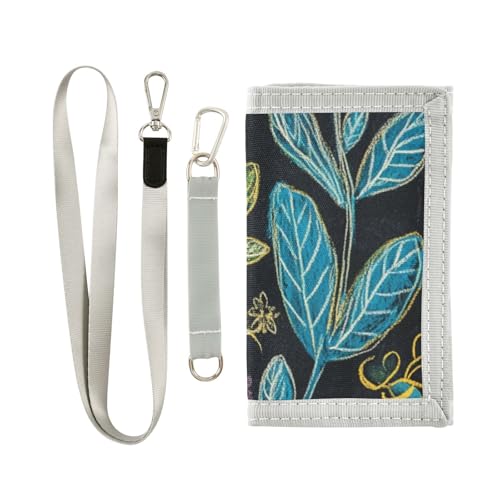 Boys Trifold Outdoor Sports Wallet for Kids Wallets Credit ID Card Slim Small Coin Purses Colorful Flower