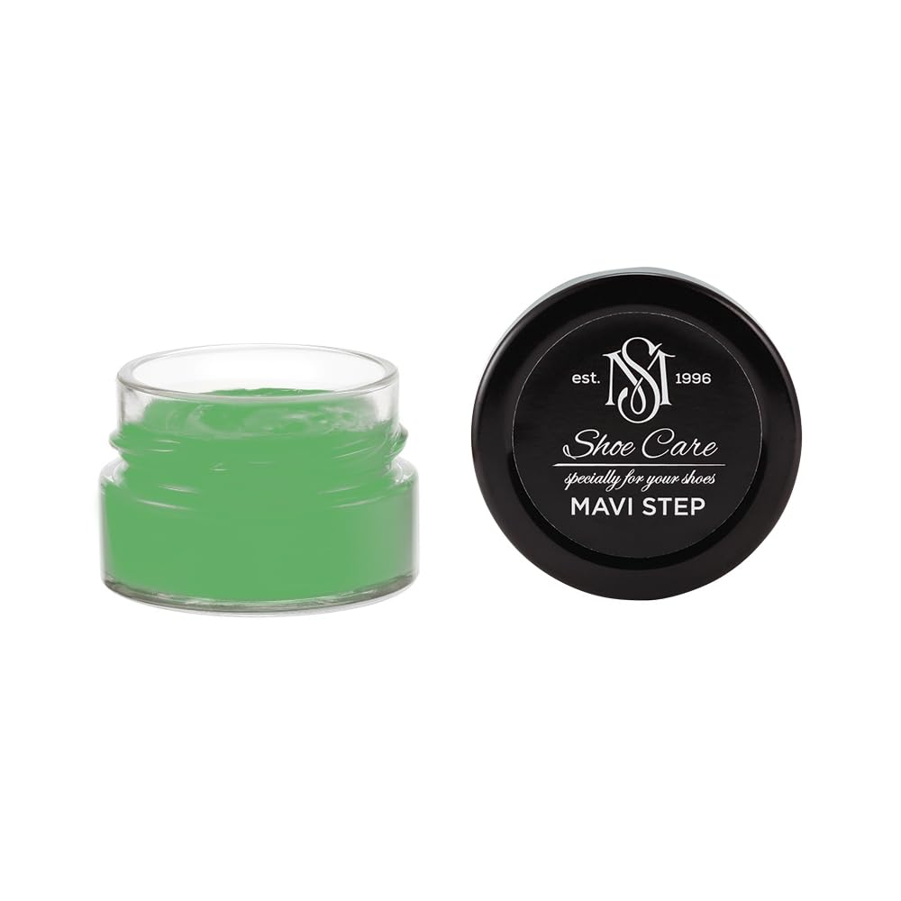 Crème de cirage pour réparer le cuir lisse décoloré et usé MAVI STEP Fougère Profonde