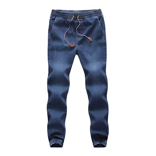 Joggers en Denim Oversize pour Hommes avec Poignets à Scratch | Martin Valen