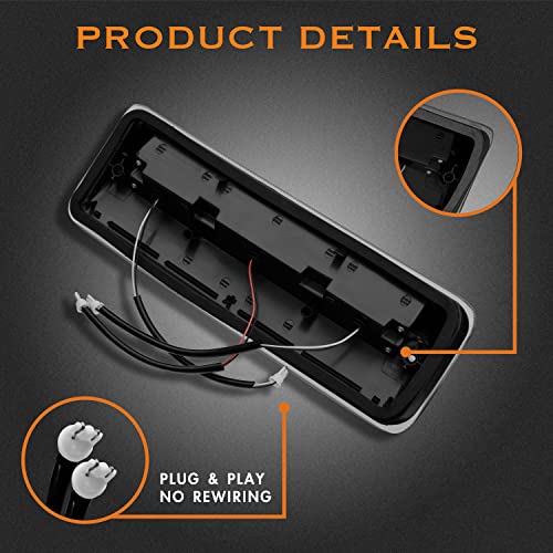 Cxdar Third 3rd Brake Light LED for 2004 2005 2006 2007 2008 Ford F150, High Mount Rear Brake Lights Assembly for 04-08 F-150, Waterproof Center Cab Cargo Lamp Stop Light