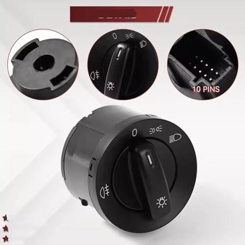 Control luz antiniebla y faros regulable boton de salpicadero VW Jetta Tiguan 6
