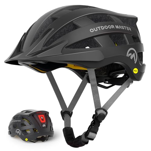 OutdoorMaster Gem II MIPS Lightweight Bike Helmet with Light for Youth and Adults