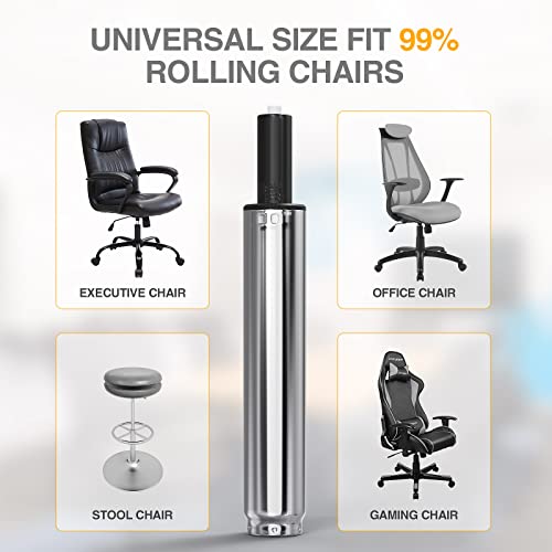 Hosali Office Chair Cylinder Replacement, Heavy-Duty Office Chair Replacement Parts Gas Lift Cylinder, Highest End Class 4 Hydraulic Pneumatic Shock Piston, Universal Size Fits Most Chairs #TOP4