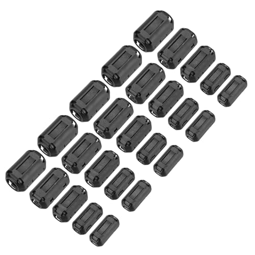 Núcleo de anillo de ferrita MECCANIXITY con clip de 5 tamaños para cables negros EMI RFI