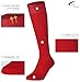 Mysocks Knee High Red Socks for Women Men Combed Cotton Seamless Toe Tall Long High Socks Red,8-11