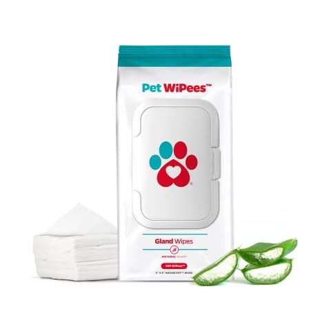 Pet Parents® Pet WiPees™ Gland, Dog Wipes for Paws & Butt, Cat & Dog Butt Wipes, Dog & Cat Gland Cleaning Wipes, 100ct (100 Count (Pack of 1), Natural) Cover