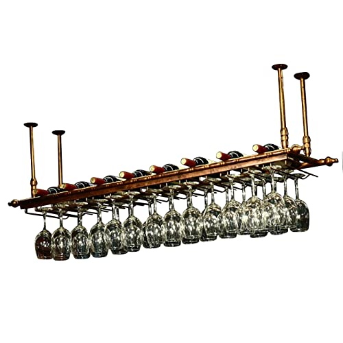 Wine rackMetal C Mounted Stemware Rack Holder for Upside Down Wine Glasses - Wine and Champagne Shelf for Home Bar