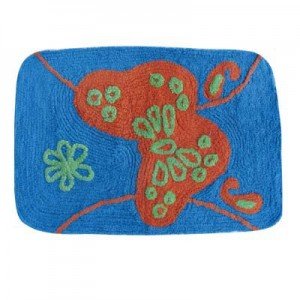 MSV Tappeto In Cotone Con Disegno Farfalla - 60 X 40 X 0,1 Cm - 2