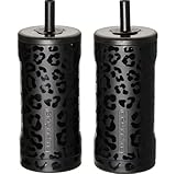 Brumate 12 oz. Straw Tumbler 2-Pack, Onyx Leopard (Black on Black)