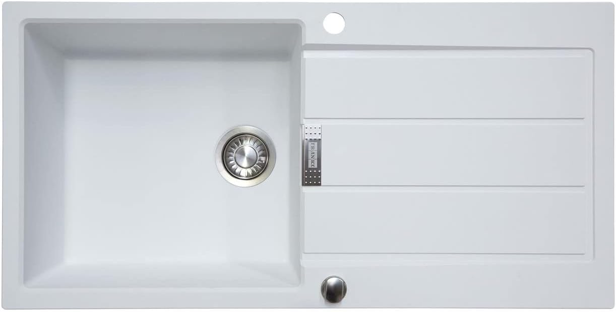 Franke Sirius S2D611PW 1.0 Bowl Tectonite Reversible Polar White