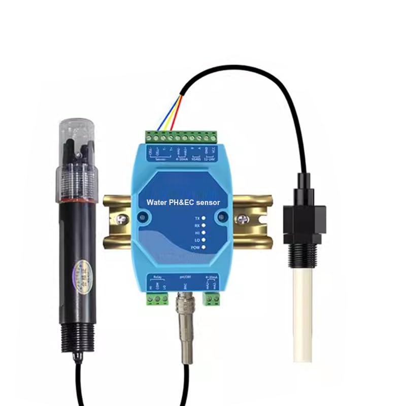 Adam carcasa montaje RS485 Modbus agua PH EC Sensor 2 en 1 electrodo de PH y electrodo de plástico EC Ｗ Detector de calidad del agua