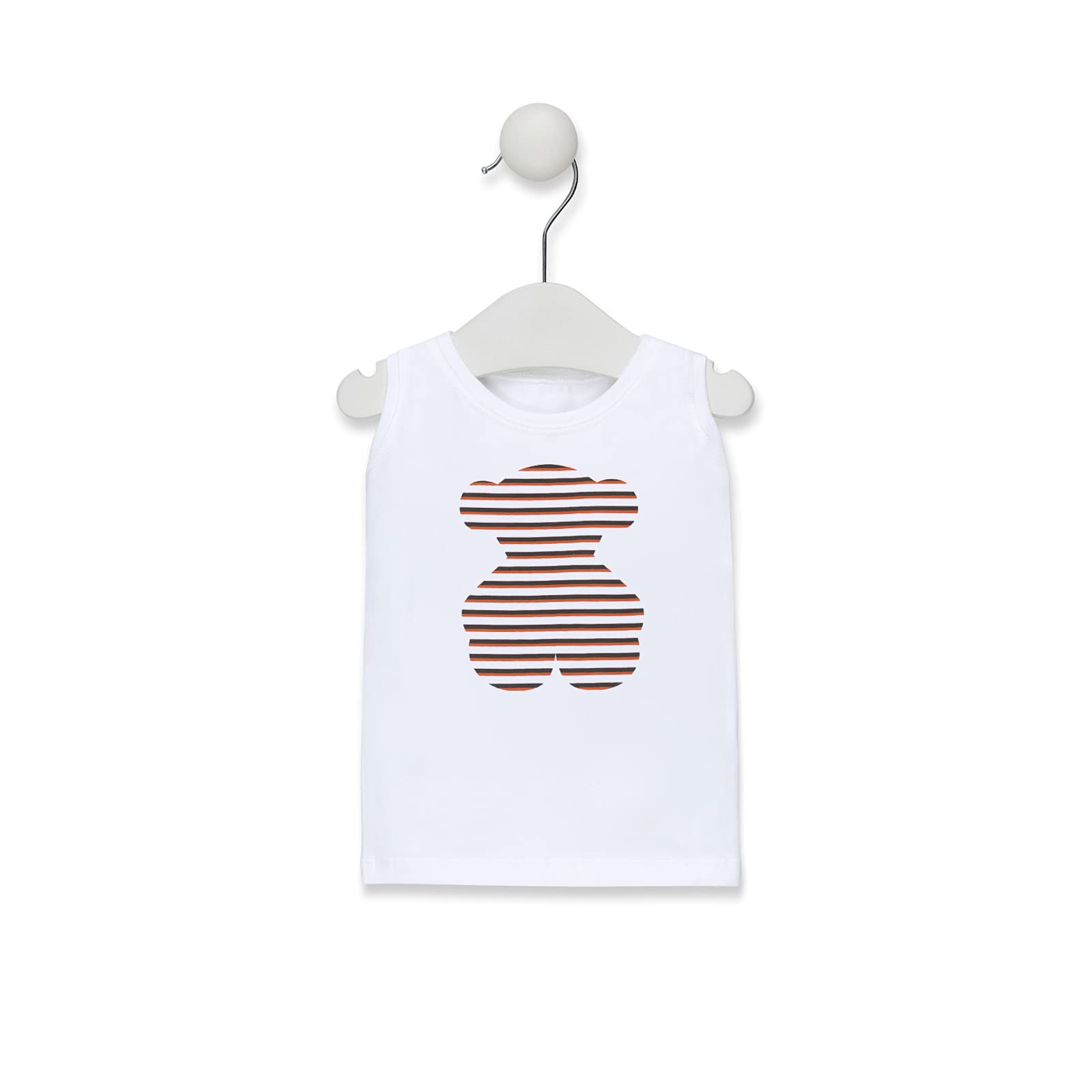 TOUS BABY - Camiseta sin Mangas para tu Bebé, Oso Central con estampación Line. (1 Mes a 4 Años)