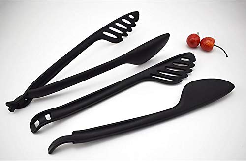 Gppzm 9 Inch Silicone Nylon Noodle Tongs Pasta Spaghetti Tongs Food Clips Stainless Steel Handle Cooking Utensils Kitchen Accessories (Color : D) #TOP4