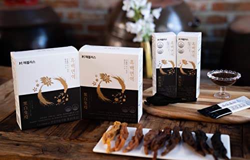 [Heblis] Korean Black Ginseng And White Platycodon, Asian Panax Ginseng Extract, Energy Supplements, Immune Support, Ginseng Honey Sticks #TOP7