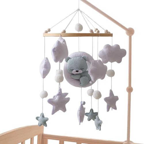 Móvil para dormir techo móvil con dormir – Osos cuna habitación del bebé, decoración de pared del dormitorio popular, multiusos todos los días Utilidad | Multiusos Utilidad para interiores al