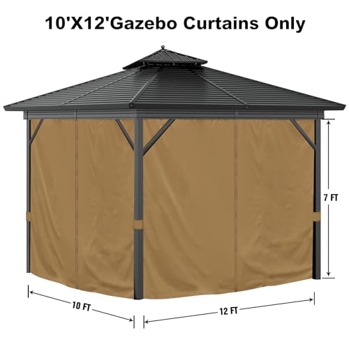 Rideaux imperméables tonnelle extérieure 3x3,6m bâche terrasse