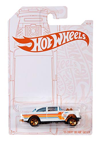 Hot Wheels 2020 '55 Chevy Bel Air Gasser White miniatura 3