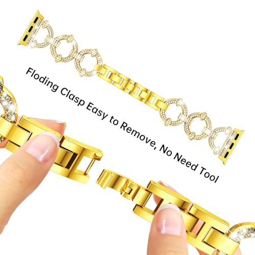 Image of Mesime Bling Jewelry Band Compatible with Apple Watch Bands for Women