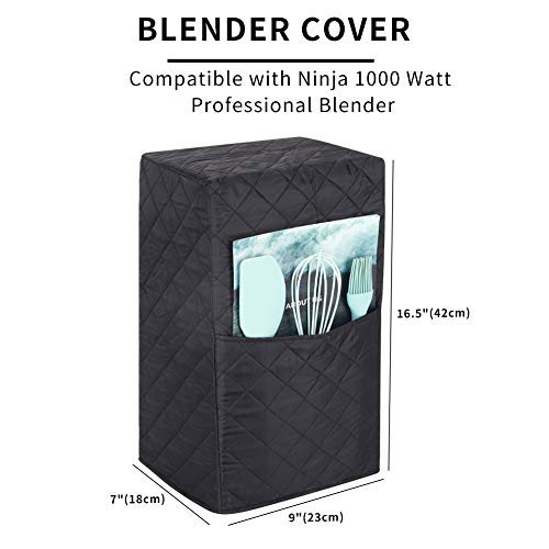 Kitchen Blender Covers, Quilted Polyester Cover Compatible with Ninja 1000 Watt Professional Blender, Protector Cover for Blender Appliance, Gift for Mother 9"x7"x16.5"