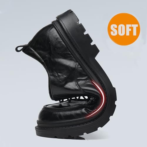 Men's Leather Platform Oxford Derby Shoes Hollow Out Breathable Lace-Up Business Casual Work Dress Shoes for Office Formal Comfort Walking4