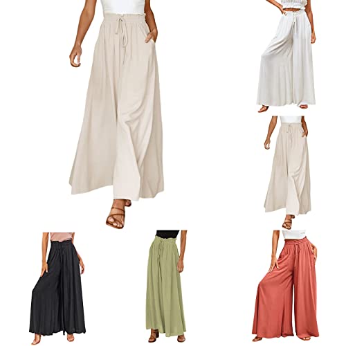 Pantalon fluide femme été décontracté et léger avec poches élégantes