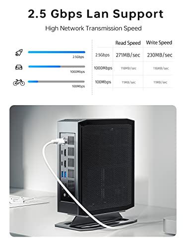 Image of MINISFORUM Neptune Series HN2673 Mini PC 12th Gen Core i7-12650H(10C /16T) Gaming PC, 32GB RAM 1TB SSD, 2xHDMI /2xUSB-C 4K@60Hz Outputs, 2X HDD Slot, WiFi6, 2.5G LAN, Intel Arc A730M Graphics (Renewed)