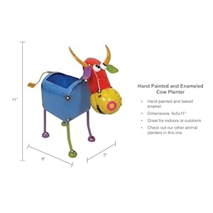 Continental Art Center Colorful Cow Planter- Lawn & Garden DÉCOR Continental Art Center Colorful Cow Planter Lawn Garden DECOR