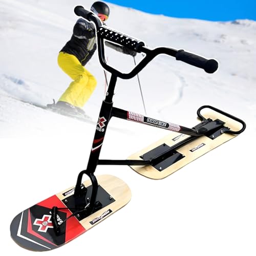 Sushangmao Patinete De Esquí/Snow Scooter 2026 con Dirección Giratoria De 360°, Marco De Aluminio Triplemente Reforzado, Cubierta De Arce De 5 Capas, Capacidad De Carga De 150 Kg A