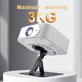 Salange Stojak na projektor, wielofunkcyjny uchwyt ścienny, regulacja 360°, pasuje do projektorów z przyłączem gwintowanym 1/4 cala, uniwersalny stojak do projektora, czarny
