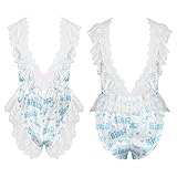 Männer Overall einteiliger Pyjamas Girly Pyjamas (Color : Blue, Size : M)