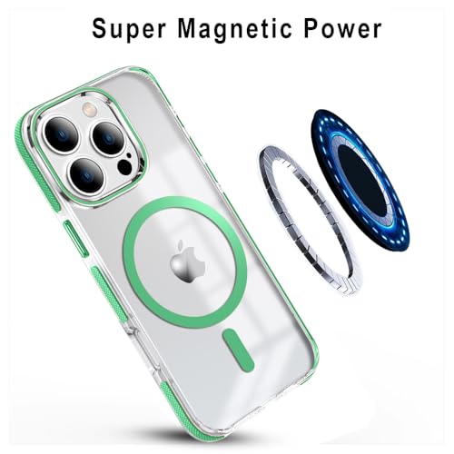 Image of MINTZZ ️ for iPhone 16 Pro Max Case, Compatible with MagSafe, Military-Grade Protection, Yellowing Resistant, Scratch-Resistant TPU Back, Magnetic Phone Case for iPhone 16 Pro Max Green