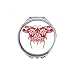 Chinese Kite Butterfly in Red Hand Compact Mirror Round Portable Pocket Glass