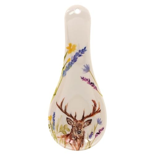 The Leonardo Collection Stag Spoon Rest For Kitchen & Home | Lovely Spoon Holder For Kitchen Accessories | Designed By Jennifer Rose Gallery | Heat Resistant Spoon Rest For All Types Of Spoons