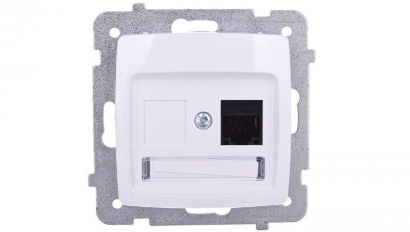 Prise de courant IP20 Blanc GPK-1S encastrable pour installation intérieure de 71 mm