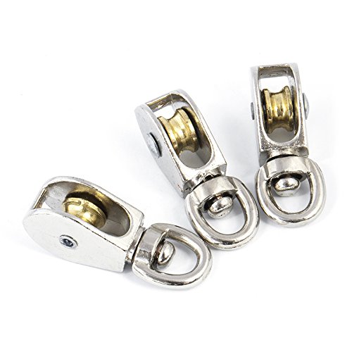 Uno Nessuno Centomila Puleggia A Occhio Singolo Girevole, Nichelata, Diametro 1,5 Pollici - 10 Pezzi, Carico 50 Libbre, Marca Wideskall, Nuova 10 Pulegge Metallo Nichelato 1.5 Pollici 50 Libbre Wideskall - Foto 7