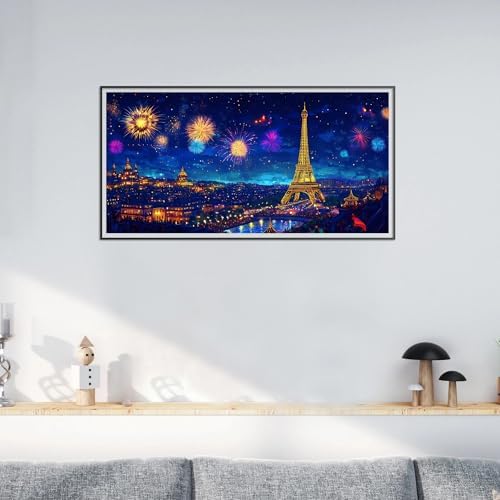 Pavemlo Special Shape Puzzles for Adults 1000 Pieces - Eiffel Tower at Night Jigsaw Puzzle Challenging Impossible Puzzle, Unique Home Decor & Game (16x31Inch/41x80cm) for Puzzle Lovers - 4