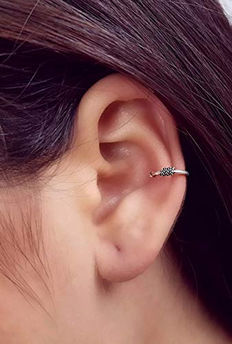 Piercing De Pressão Prata Pura 925 Envelhecida - 4154