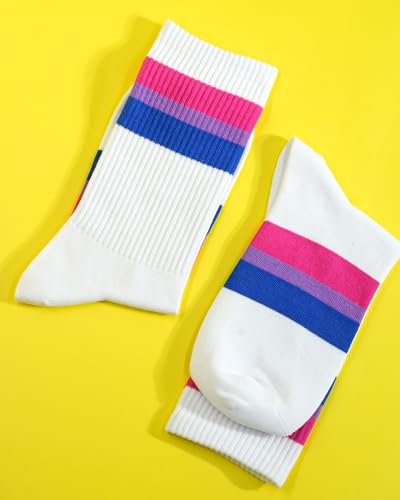 image for Ronglry LGBTQ Rainbow Socks Gay Pride Accessories Outfits for Women Me