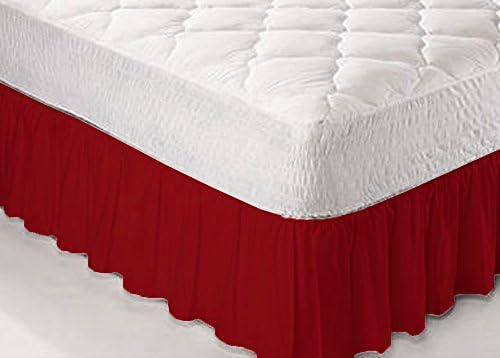 Poly Cotton Frilled Platform Base Valance Sheets Double White