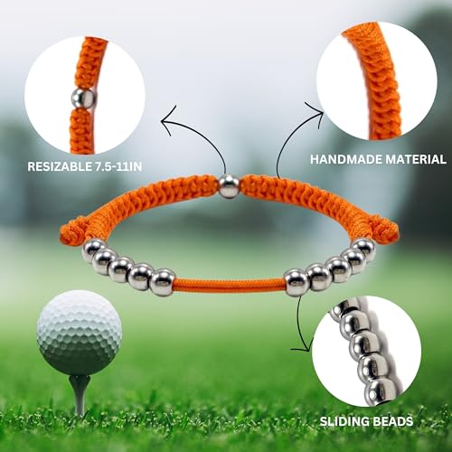 Compteur de points de golf LAMIBEE en acier inoxydable avec 10 perles