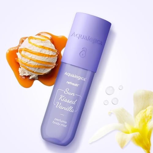 Image of Aqualogica VANILLA MIST & ILLUMINATE MOISTURIZER DUO|Refresh+ Sun Kissed Vanilla Perfume Body Mist (150 ml) + Illuminate + Hydra Gel Moisturizer|Dessert-Inspired Body Mist|24-Hour Hydration |Adds Glow