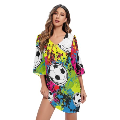 Robe hawaïenne foot colorée pour femme au style western original