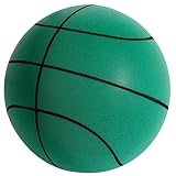 Kexpery 18/21/24 cm geräuschloser Basketball, Größe 3/5/7, leiser Basketball, Dribbeln, Training, Basketball-Hüpfen, for Kinder, Geburtstagsgeschenke (grün, 24 cm)