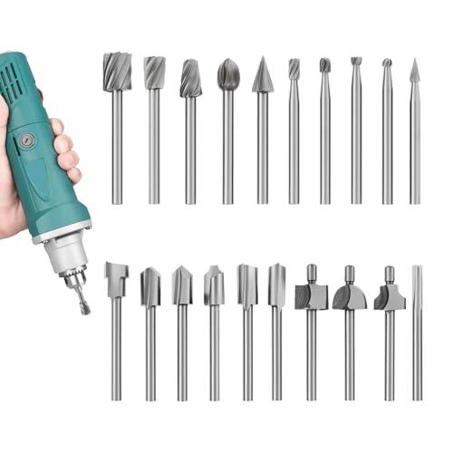 Cortador de madera de vástago de 1/8 para solucionar detalles minuciosos en relieve